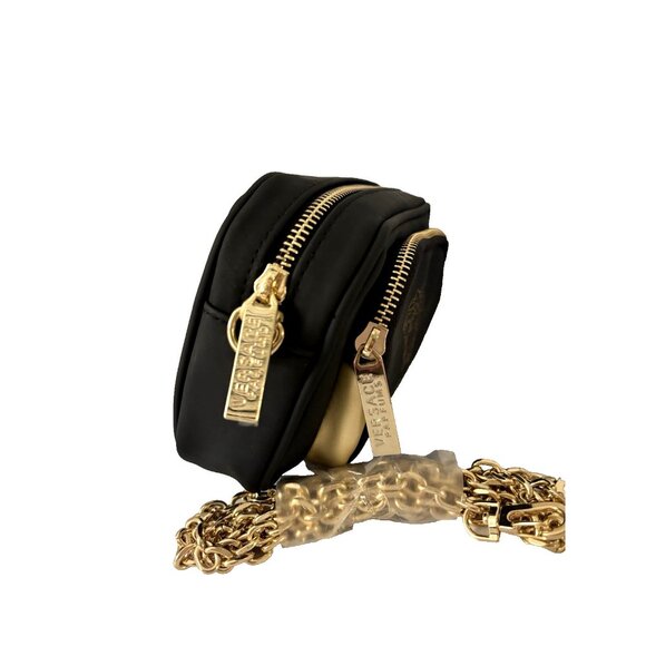 Versace Pouch Crossbody Bag Designer Purse Handbag Gold Medusa Logo Chain Strap - Picture 4 of 12